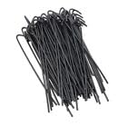 9 Gauge Heavy Duty Fence Ties - Hooked Aluminum Wire Ties for Black Chain Link Fence - Ties Chain Link Fence Wire to Posts and Rails (Black Coated Aluminum, 6-1/2" - 100 Pack)