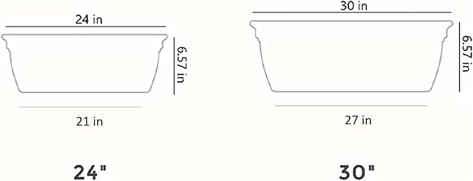 The HC Companies 30 Inch Eclipse Window Planter Box with Drainage Holes & Attached Saucer, Lightweight UV-Resistant Plastic Outdoor Planters, 2-Pack Flower Box for Garden & Home Decor, White