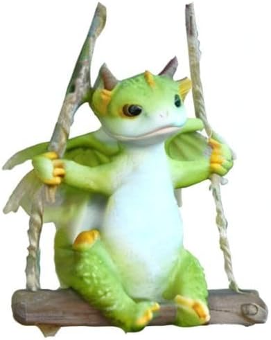 Miniature Fairy Garden Dragon Statues- Swing Dragon