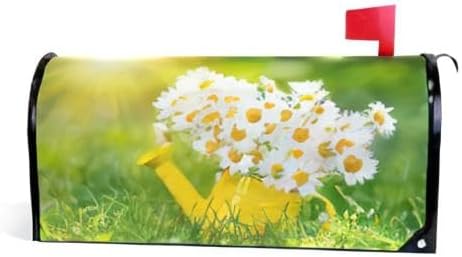 ALAZA WOOR Spring Flowers Magnetic Mailbox Cover MailWraps Garden Yard Home Decor for Outside Standard Size-18"x 20.8"