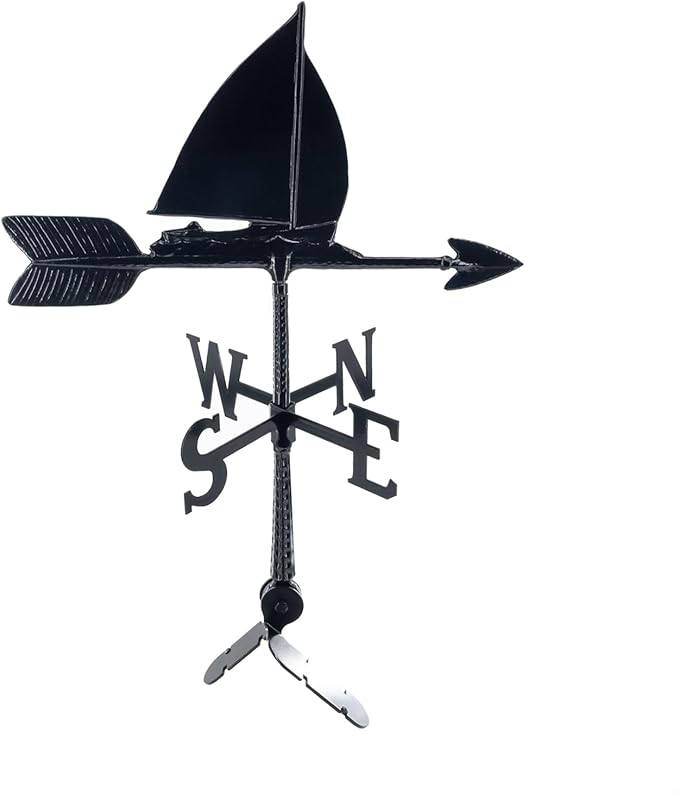 Montague Metal Products - Weathervane - Cast Aluminum Weathervane -Includes Roof Mount - 6 Colors Available (Sailboat, Black)
