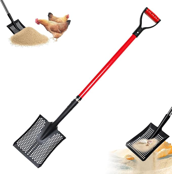 Sand Sifter for Beach,Heavy-Duty Transfer Shovel,Chicken Coop Scooper for Sand,Ideal for Construction, Landscaping, Gardening(Only Shovel Head)