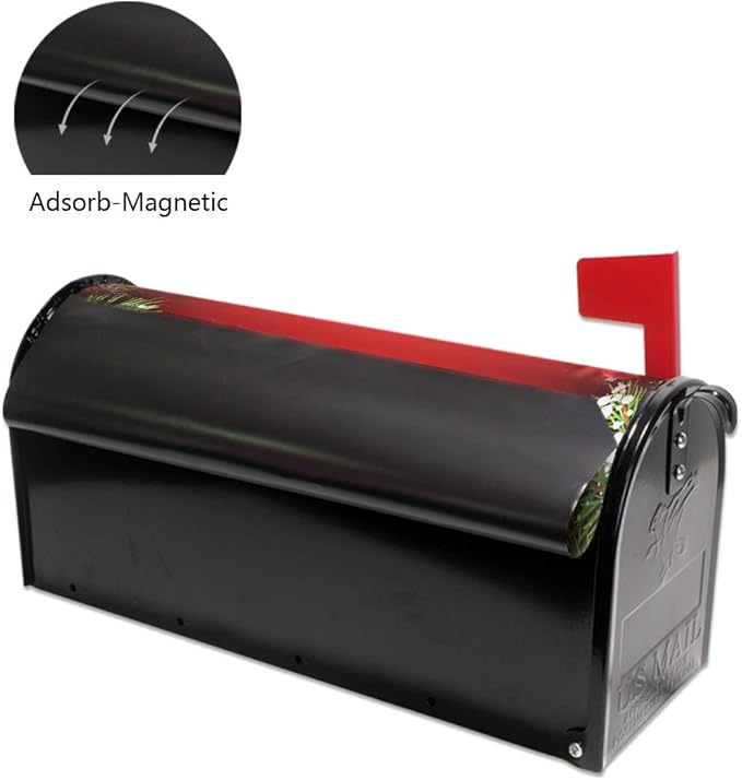 WOOR Christmas Tree Decoration Red Magnetic Magnetic Mailbox Cover Standard Size for Garden Yard Outdoor Decorations-18 x 20.8"