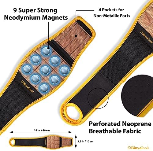 Magnetic Wristband for Tools Magnet Screw Holder Wrist Support Keeps Screws Nails Drill Bits Handy Unique Tool Gadgets for Men's & Dad Perfect Christmas Gifts Stocking Stuffers (Coyote Brown)