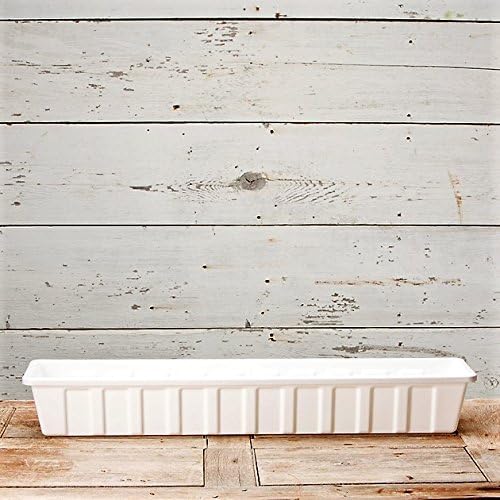Root & Vessel Poly-Pro Plastic Flower Box Planter, White, 36-Inch
