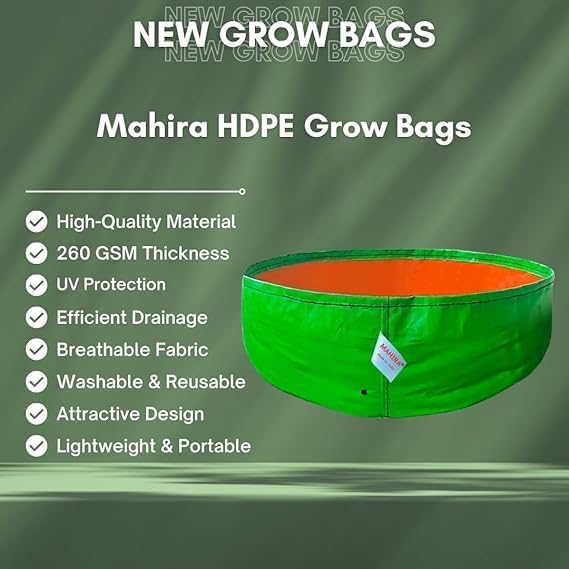 2 Pack 20 Gallon Grow Bags ā 24x9 Inch Reusable Fabric Planters for Vegetables, Mushrooms, Potatoes ā Durable, Breathable Woven Pots for Gardening