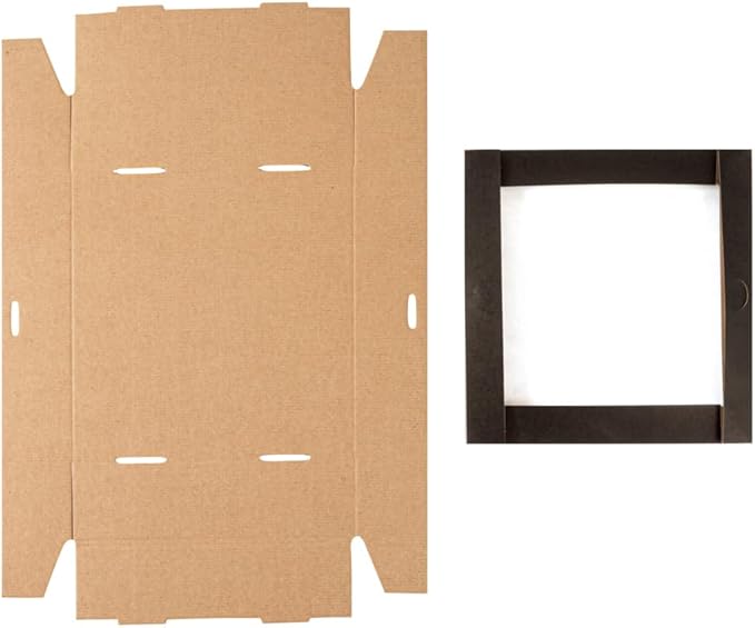Restaurantware Cater Tek 9 x 9 x 2.4 Inch Baked Goods Boxes 10 Greaseproof Pastry Boxes - Window Lids Insert Tab Lock Black Paper Catering Boxes Easy Assembly For Charcuterie Or Cupcakes
