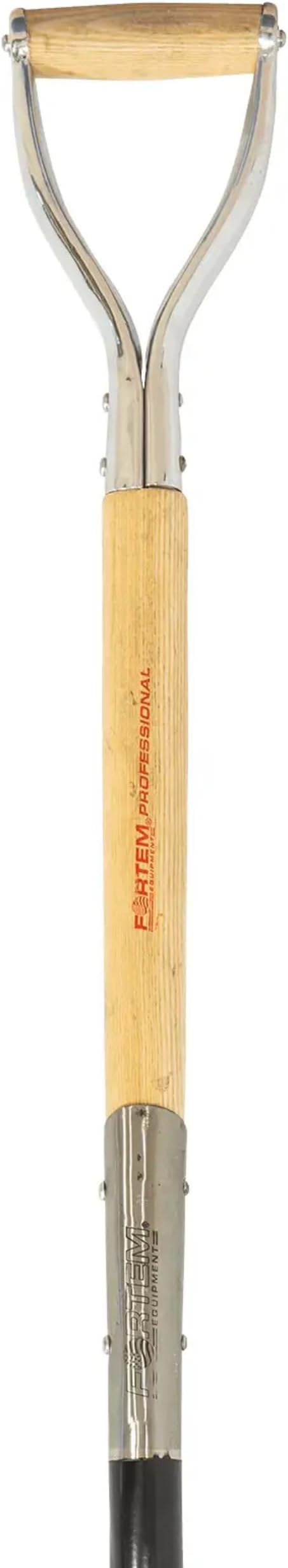 FORTEM Professional Grade Flat Shovel with 36" Hard Oak Handle and D-Grip