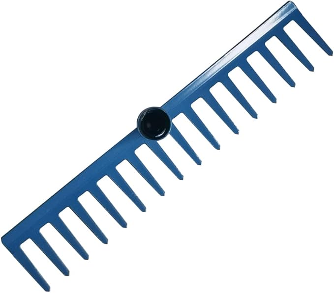 16-Tine Garden Heavy Duty Rake Replacement Metal Steel Rake Head Only Without Handle (Blue)