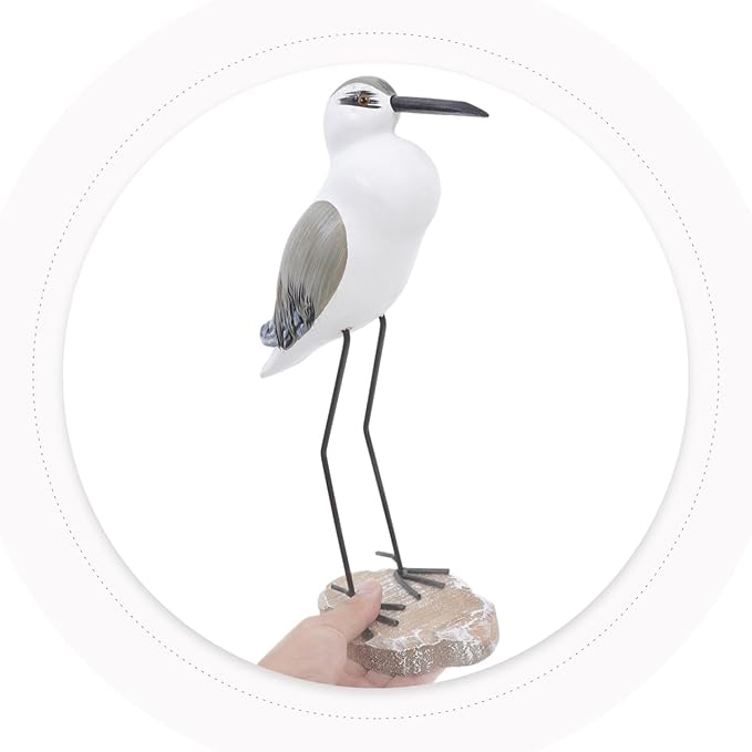 ARTIBETTER 2pcs sea Bird Figurine Nautical Statue Seagull Figurine Decorations Garden Bird Statue Coastal Beach Home Table Decorations Nautical Gifts Light Seagull Figures Brown Seagull Sculpture