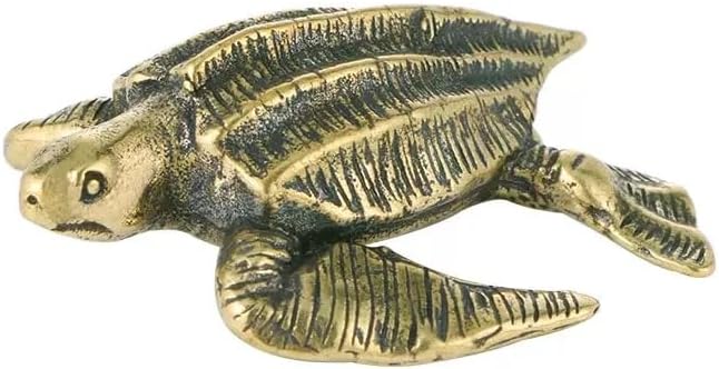 3Pcs Brass Turtle Statue Figurine Decor, Retro Mini Copper Snail Statue Home Decoration for Living Room and Desk, Outdoor Pond Garden Lawn Decor Landscaping,Landscape Animal Statue