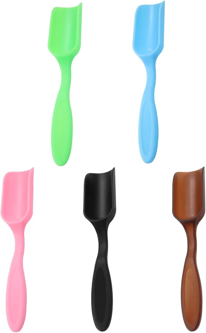 5Pcs Plastic Mini Gardening Shovel Spoons Soil Scoops, Colorful Mini Shovel for Planting, Digging, Transplanting Succulents, Potted Flowers, or Milk Powder, Lightweight and Easy to Clean