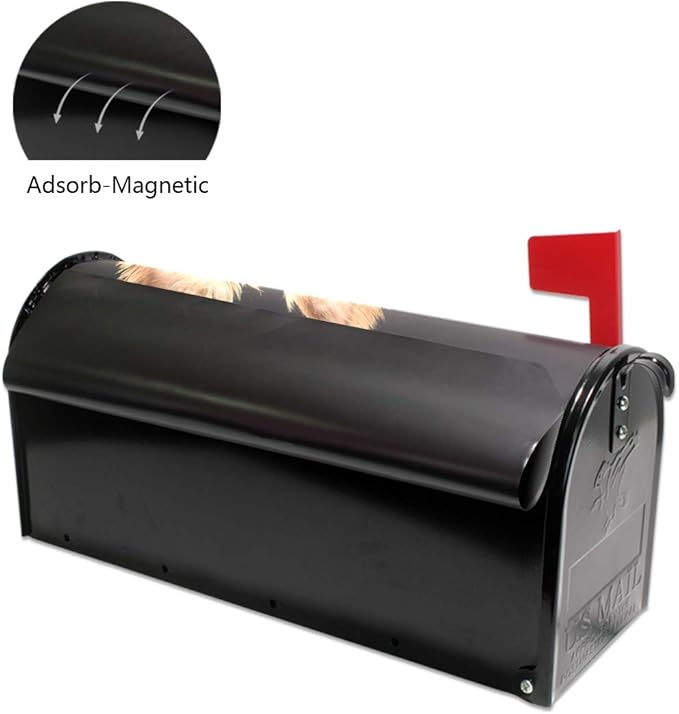 WOOR Cute Yorkie Dog Magnetic Mailbox Cover Oversized for Garden Yard Outdoor Decorations-20.8" x 25.5"