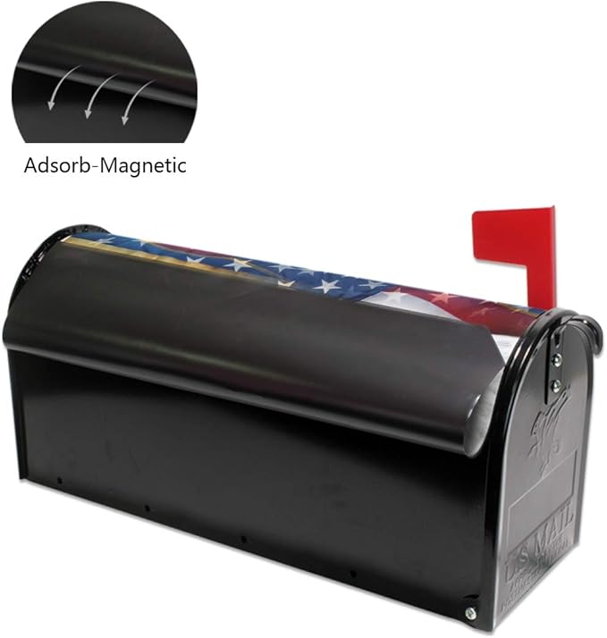 WOOR Patriotic Eagle Magnetic Mailbox Cover Oversized for Garden Yard Outdoor Decorations-20.8" x 25.5"