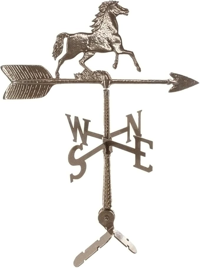 Montague Metal Products - Weathervane - Cast Aluminum Weathervane -Includes Roof Mount - 6 Colors Available (Horse, Oil Rubbed)