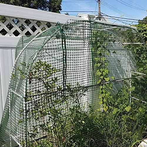 BOEN Garden Fence Temporary Barrier Outdoor Fence for Dog, Rabbit or Deer, Garden Netting Plastic Mesh Plant Protection (40" x 25', Green)