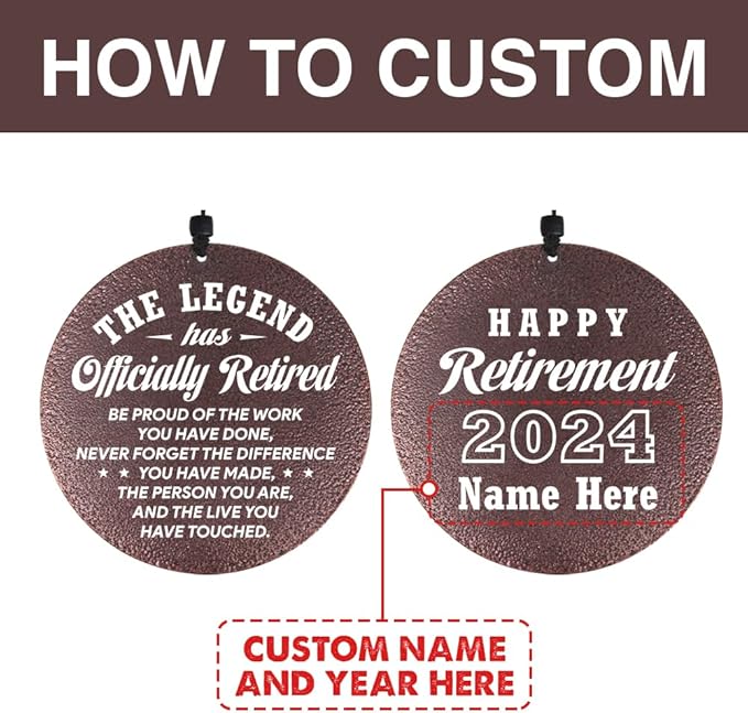 Personalized Retirement Wind Chime, Retirement Wind Chime for 2024, Happy Retirement Gifts for Teachers, Coworkers, Relax and Enjoy Happy Retirement, Never Forget The Changes You Made
