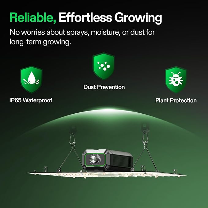 VIVOSUN LumaLight LED Grow Light, Full Spectrum Plant Light, 100W Smart Dimmable & High PPFD for Indoor Plants Seedling Vegetables Bloom