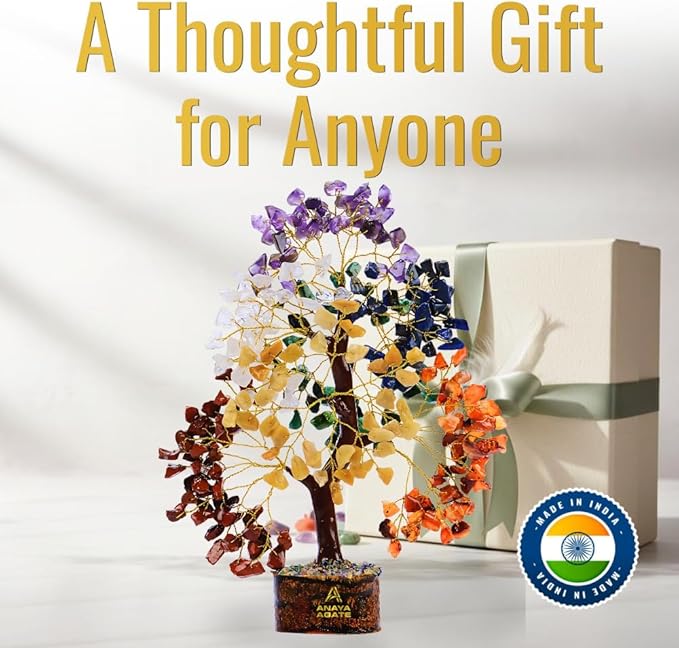 7 Chakra Crystal Tree of Life – Handmade Healing Crystals and Crystals and Healing Stones Money Tree for Home & Office Decor – Feng Shui Spiritual for Women