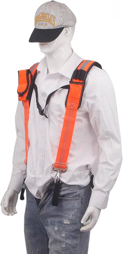 Cedriany Tool Belt Suspenders for Work Belt Suspenders Heavy Duty Padded with Attachment Loops for Men