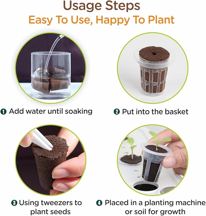 75pcs Seedling Starter Growing Medium Block for 72-Cell Seed Starting Tray, Plant Propagation Substrate