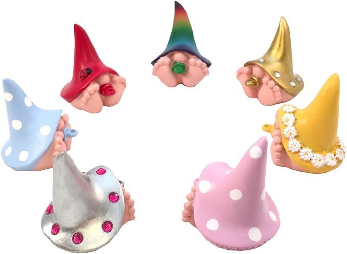GlitZGlam Baby Diva The Giant Golden Baby Gnome for The Enchanted Gnome and Fairy Garden (6 Inches Tall) Gold