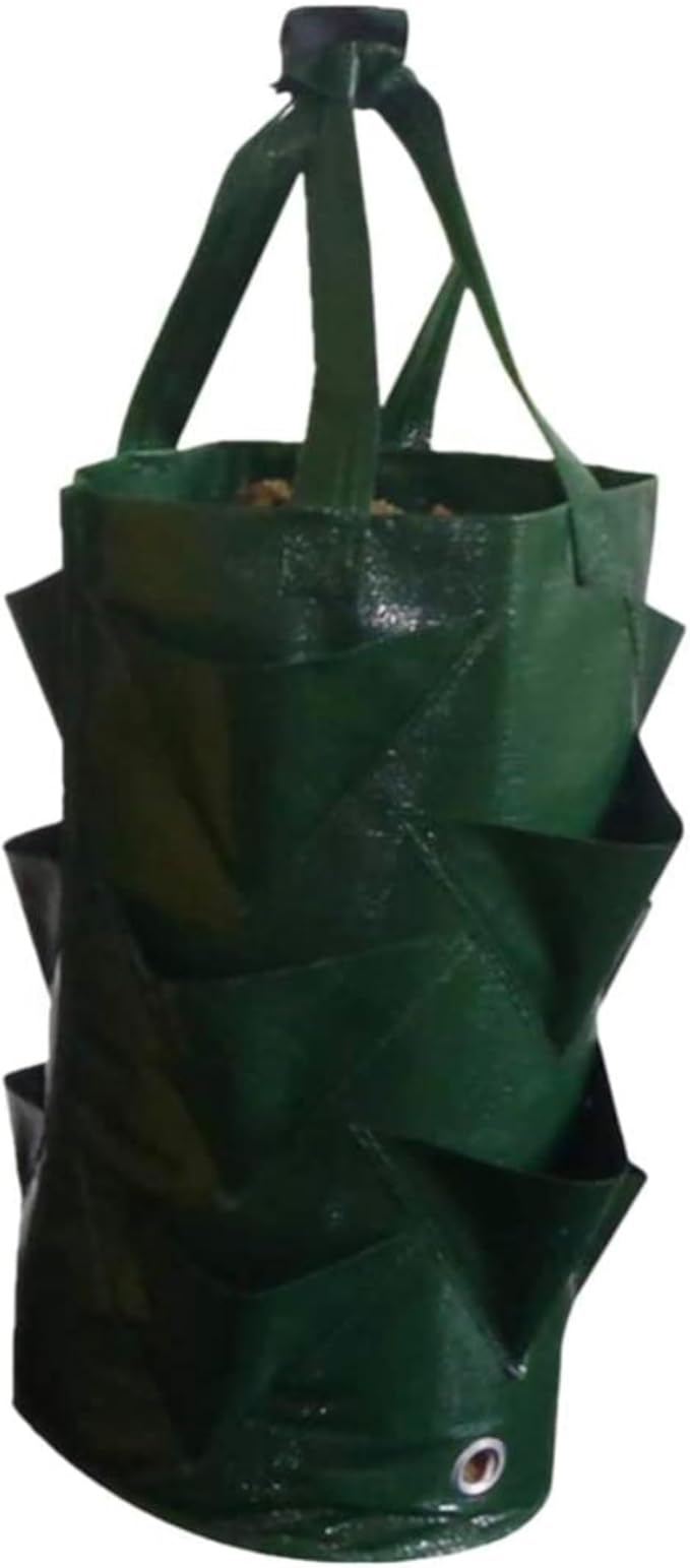 Drip Depot 3 Gallon Plastic Strawberry Grow Bags - Color : Green