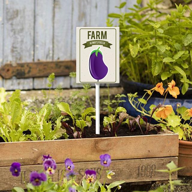 Eveokoki Aluminum Seed & Plant Labels - Plant Markes for Seedlings-Plant Tags for Pots - Garden Signs for Vegetable - Durable Markers for Plants Outdoor Waterproof - Garden Decor for Farmhouse
