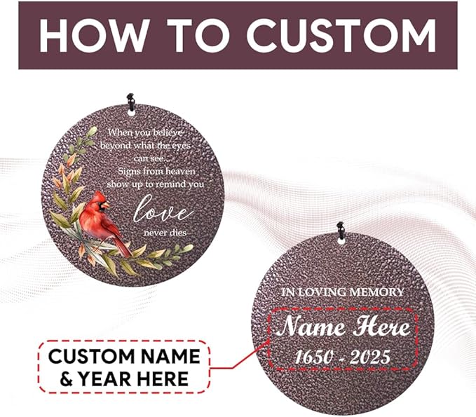Personalized Sympathy Wind Chimes, Memorial Wind Chimes in Memory of a Loved One Gifts,Gifts for Who Loss of Dad,Friends, Sympathy Gift Baskets Home Decor Outdoor Garden Patio, Product in USA