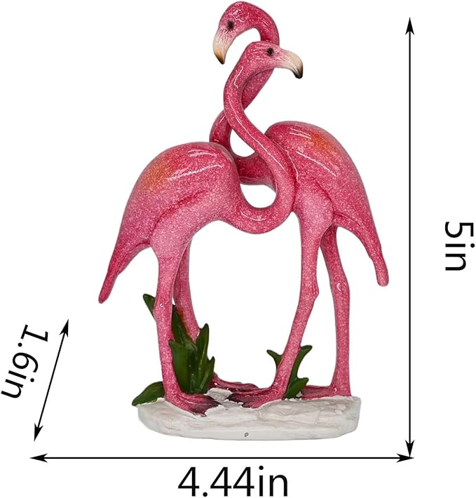 Pink Flamingo Gifts for Women Lovers Teachers Birthday Decorations Flamingo Ornaments Party Stuff Small Figurine Shelf Table Room Decor for Girls Dedroom Art Statue