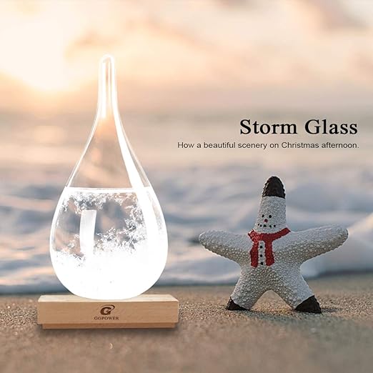 Storm Glass Cool Unusual Gifts Storm Glass Weather Predictor Snow Globes for Adults Galileo Thermometer Indoor Creative Forecast Nordic Style Decorative Weather Gifts