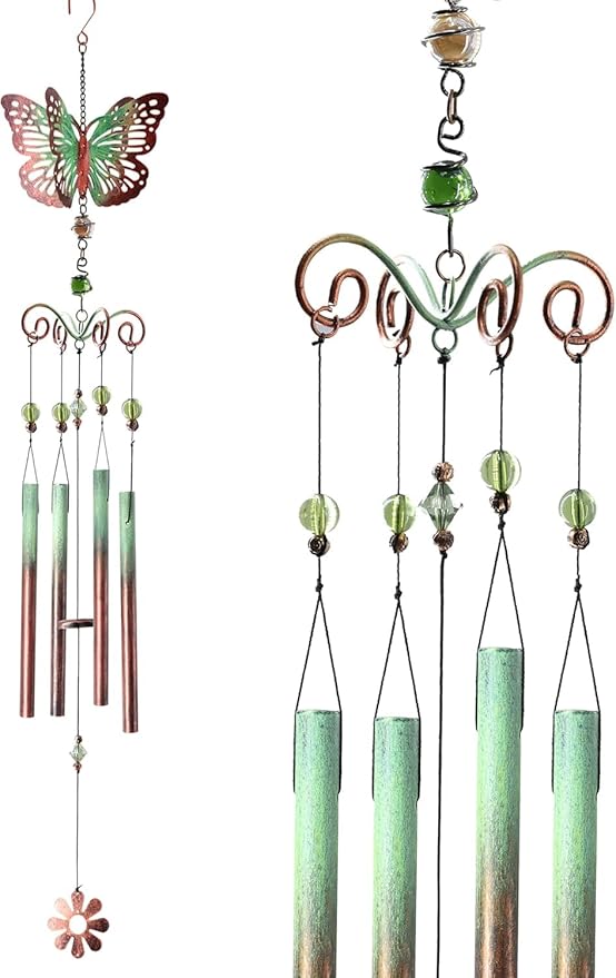 Butterfly Gifts for Women/Men, Butterfly Wind Chimes for Garden/Yard Decor,Birthday for Grandma/Mom,31in
