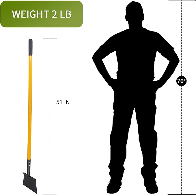 Multifunctional Cleaning Shovel, Heavy Duty Flat Snow Shovel Ice Breaker Tool for Removal Snow Weeding -51Inch