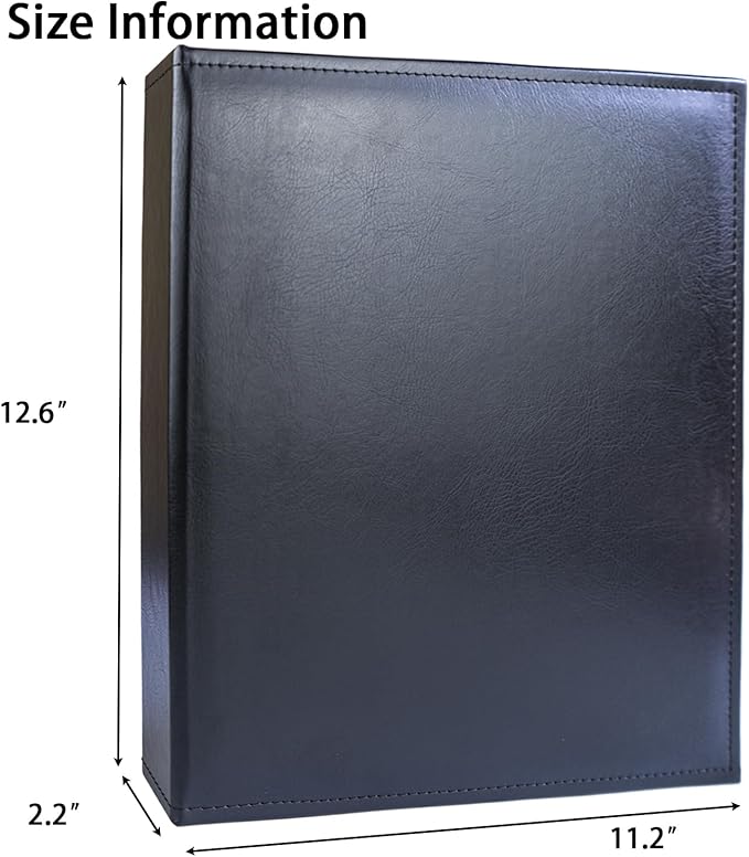 A4 3 Ring Binder Garden Seeds Storage Album with 30 Pcs 3.5x5” Seed Packet Sleeves, PU Leather Hardcover Organization Book for Seed Packet,Photo, Index Card,240 Top Loading Pockets Capacity