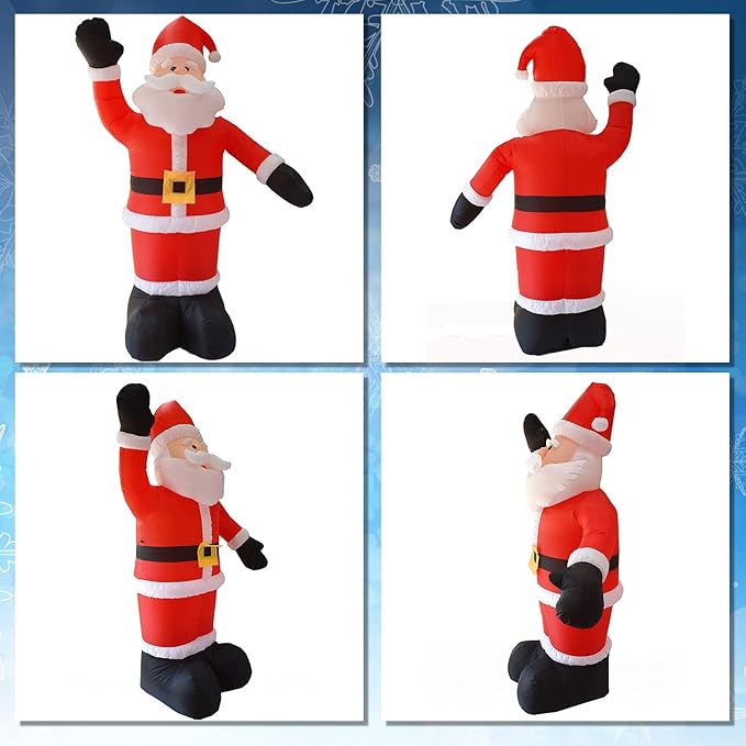 DearSun 8FT H Christmas Inflatable Santa Claus Blow up Christmas Santa Outdoor Decorations Outer Decor Large Party Yard Decoration