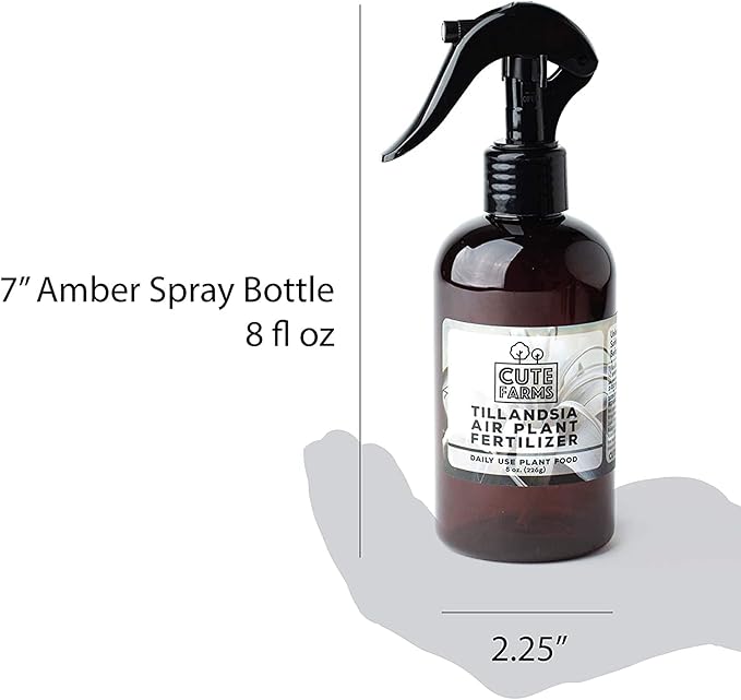 Cute Farms Tillandsia Air Plant Fertilizer | Gentle Daily Use Formula Plant Food (Three - 8 oz. Spray Bottles)
