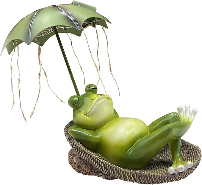 Garden Statues for Outside -Outdoor Statues and Sculptures,Outdoor Statue Decor for Yard, Unique Birthday Garden Gift for Ladies/Mom/Grandma (Frog Statue)