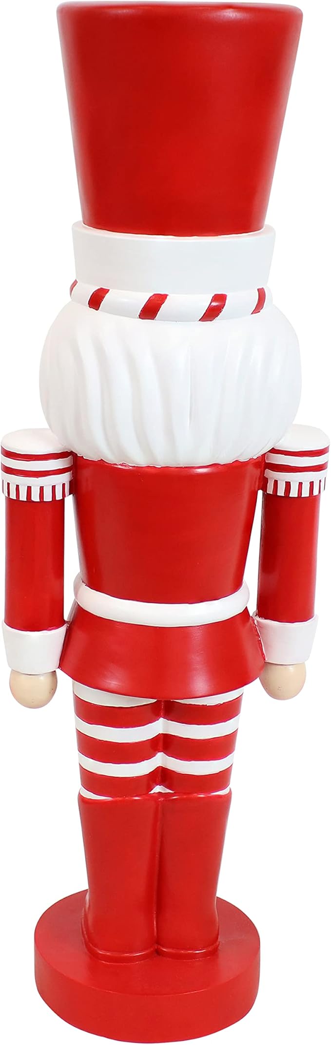 Sunnydaze 3ft Alfonso The Noble Nutcracker Christmas Decoration - Polyresin Indoor or Outdoor Nutcracker Statue with Candy Cane Design