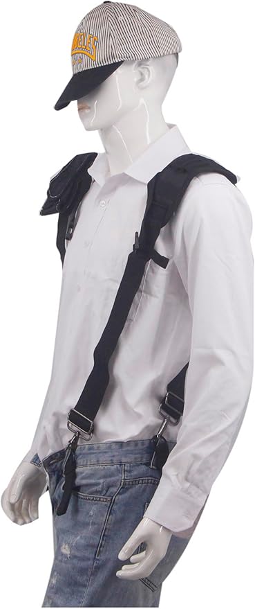 Cedriany Tool Belt Suspenders for Work Belt Suspenders Heavy Duty Padded with Attachment Loops for Men