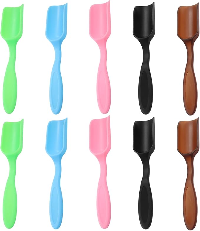 10Pcs Plastic Mini Gardening Shovel Spoons Soil Scoops, Colorful Mini Shovel for Planting, Digging, Transplanting Succulents, Potted Flowers, or Milk Powder, Lightweight and Easy to Clean