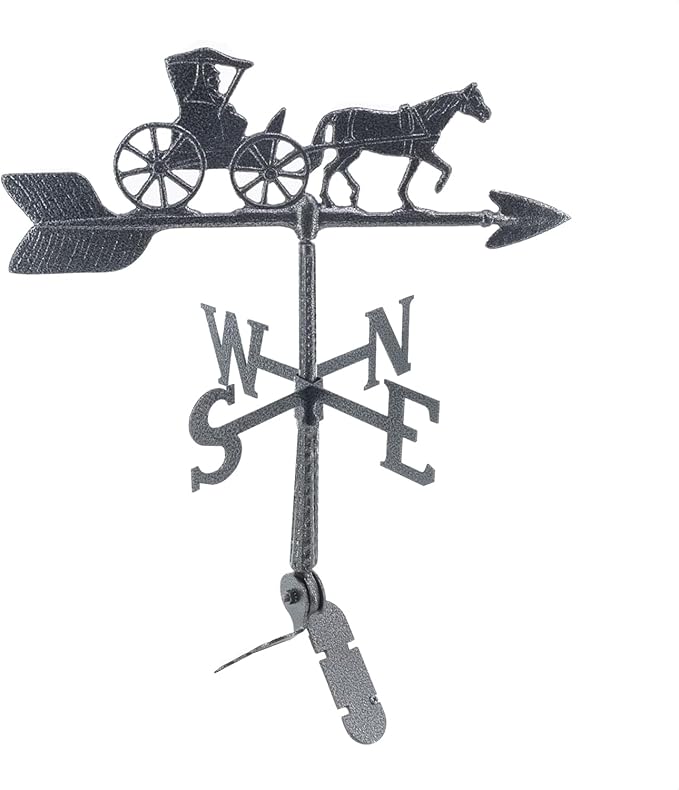 Montague Metal Products - Weathervane - Cast Aluminum Weathervane -Includes Roof Mount - 6 Colors Available (Country Doctor, Swedish Iron)