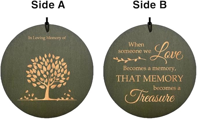 ASTARIN Personalized Tree of Life Memorial Wind Chiems, Sympathy Gift Outdoor Deep Tone Wind Chimes for Loss of Loved One Mom, Hanging on The Porch Garden Patio Yard(Produced in USA)