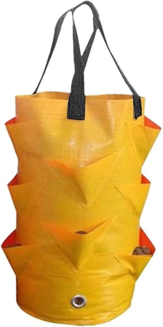 Drip Depot 3 Gallon Plastic Strawberry Grow Bags - Color : Yellow