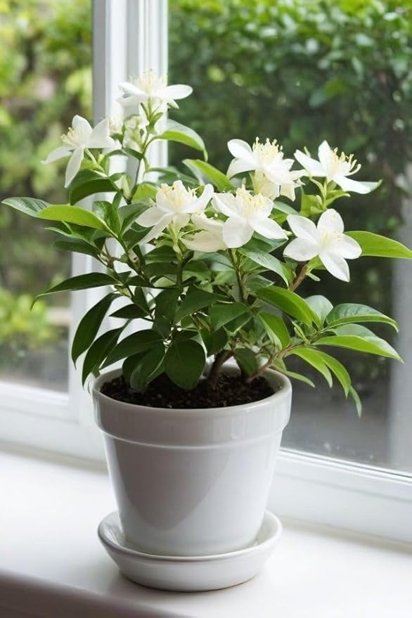 Live Jasmine Minima Plant in 2'' Pot – Dwarf Fragrant Jasmine Ideal for Small Spaces, Indoor Decor & Gift Giving (Heat Pack Included)