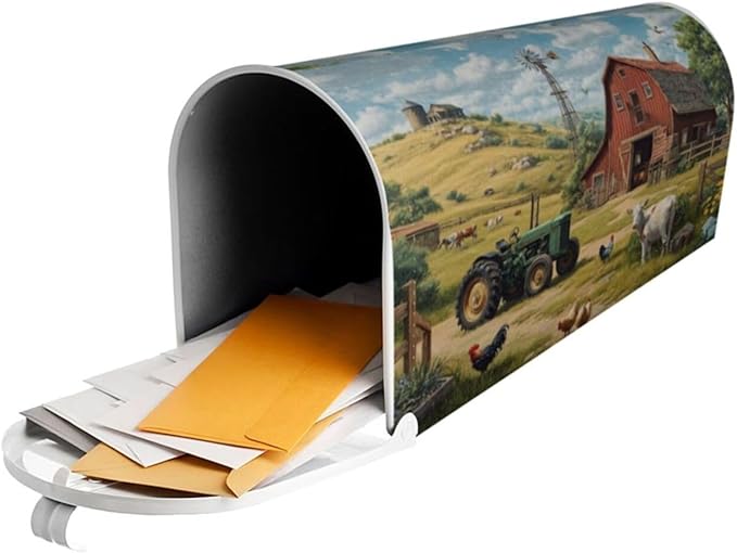 Farm Mailbox Covers Magnetic Letterbox Covers 21x18 Inch for Garden Outdoor Decoration