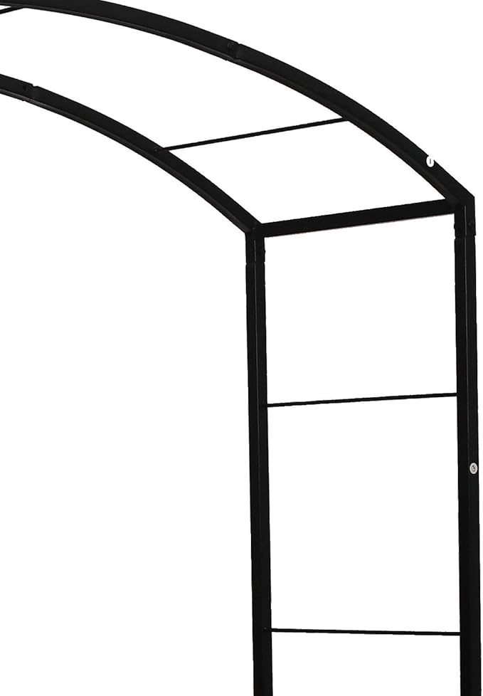 Steel Garden Arch, 7'2" High x 4'7" Wide, Garden Arbor for Various Climbing Plant, Outdoor Garden Lawn Backyard
