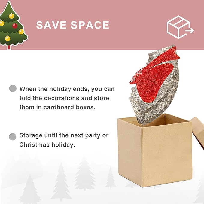 Lamerge 2PCS Pre-Lit Outdoor Christmas Wreaths Decorations, 36'' Bow Holiday Decor Wreath, Christmas Wreaths with 90 Lights, Lights Outdoor/Indoor Decorations for Front Door, Wall, Window, White