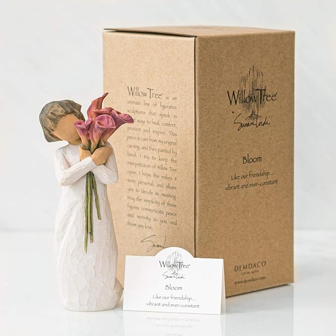 Willow Tree Bloom, Like Our Friendship, Vibrant and Ever-Constant, A Gift to Celebrate Friendships, or for Those Who Love Flowers, Sculpted Hand-Painted Figure