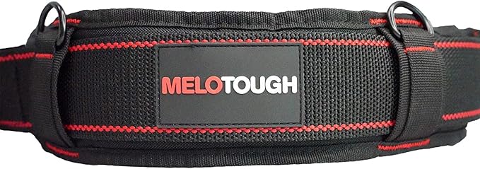 MELOTOUGH Padded Tool Belt with D ring for men construction Strong Durable Double Metal Roller Buckle,adjustable waist 33'-47 'thick confortable foam padding (XL)