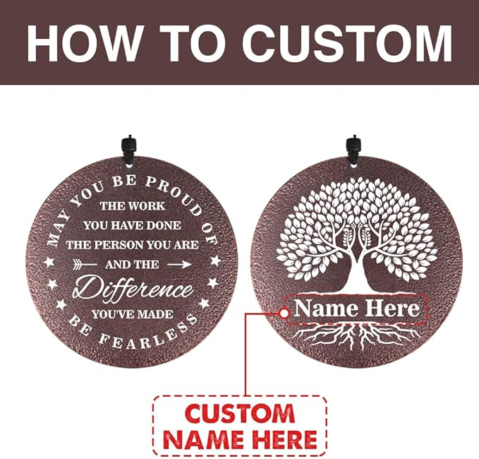 Personalized Wind Chimes Retirement, 2025 Retirement Gifts, Celebrate Retire for Woman/Man, Large Customized Metal Wind Chimes Deep Tone 36inch, Large Metal Decor (Produced in USA)